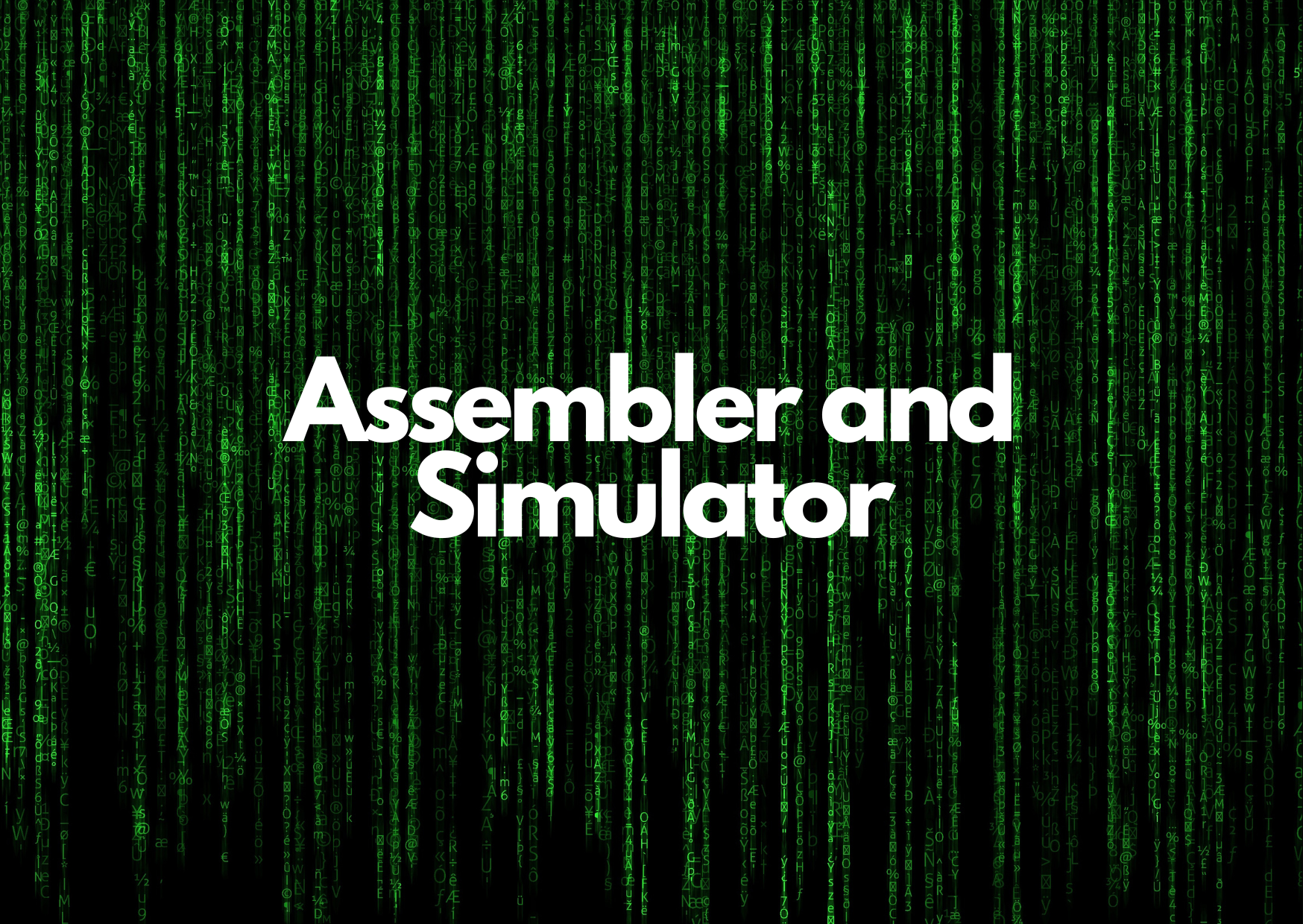 Assembler & Simulator cover